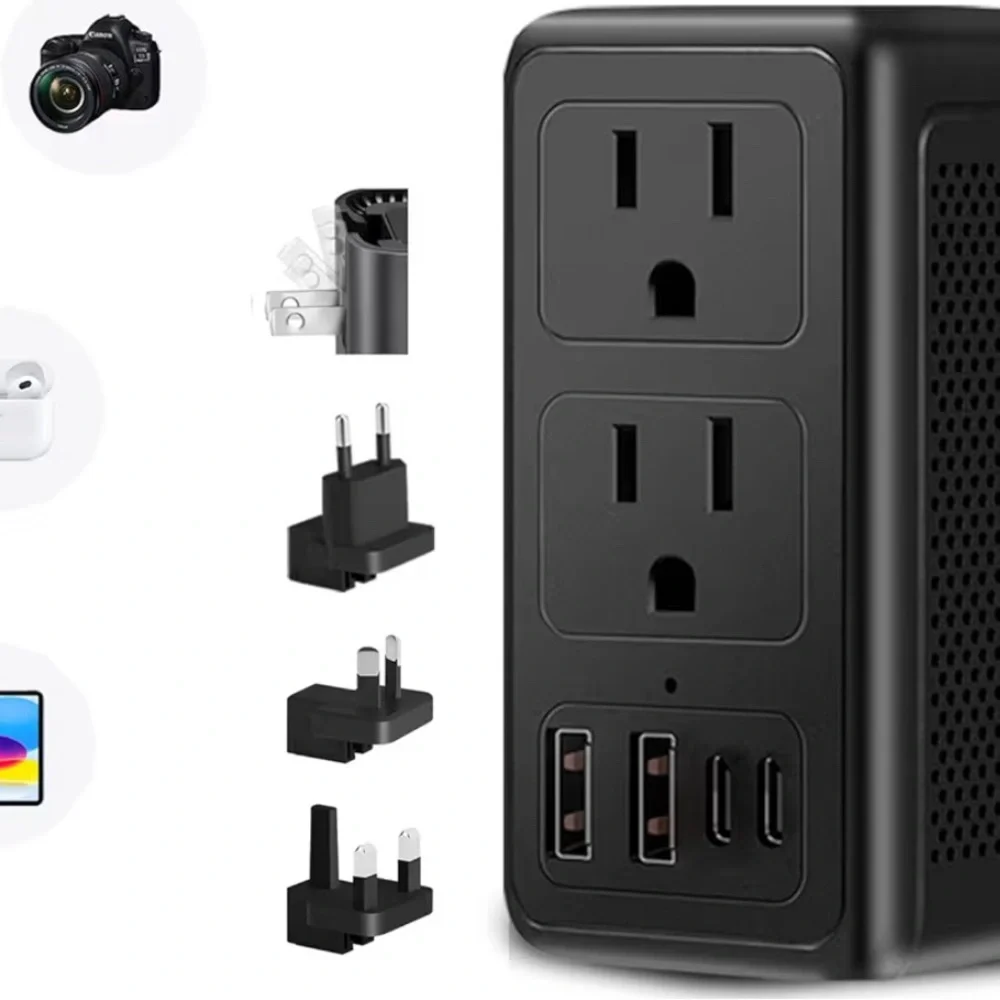 Upgraded 2000W 220V to 110V Voltage Converter US to Europe Travel Adapter